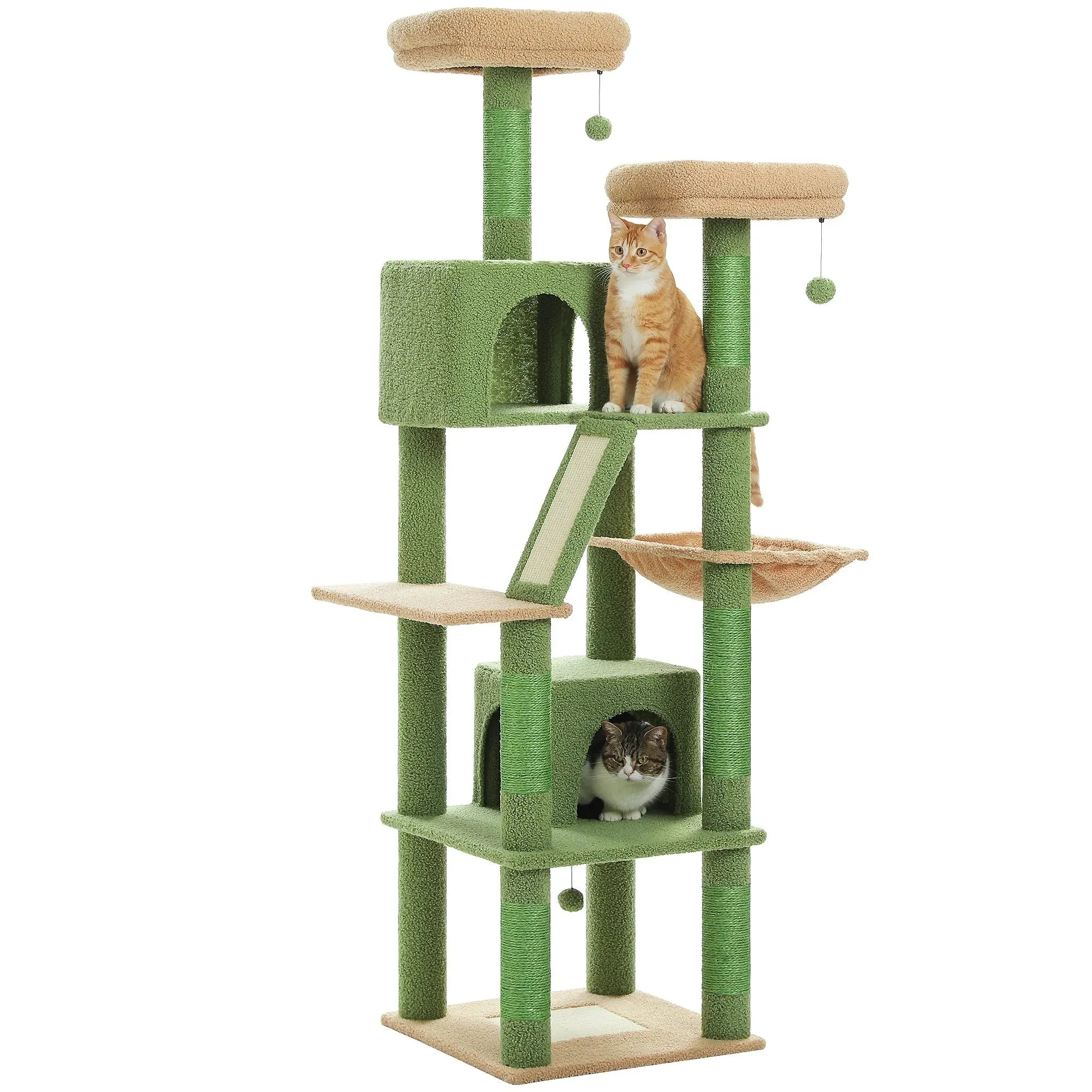 180CM Large Cat Tree Tower for Multi-Cat Households