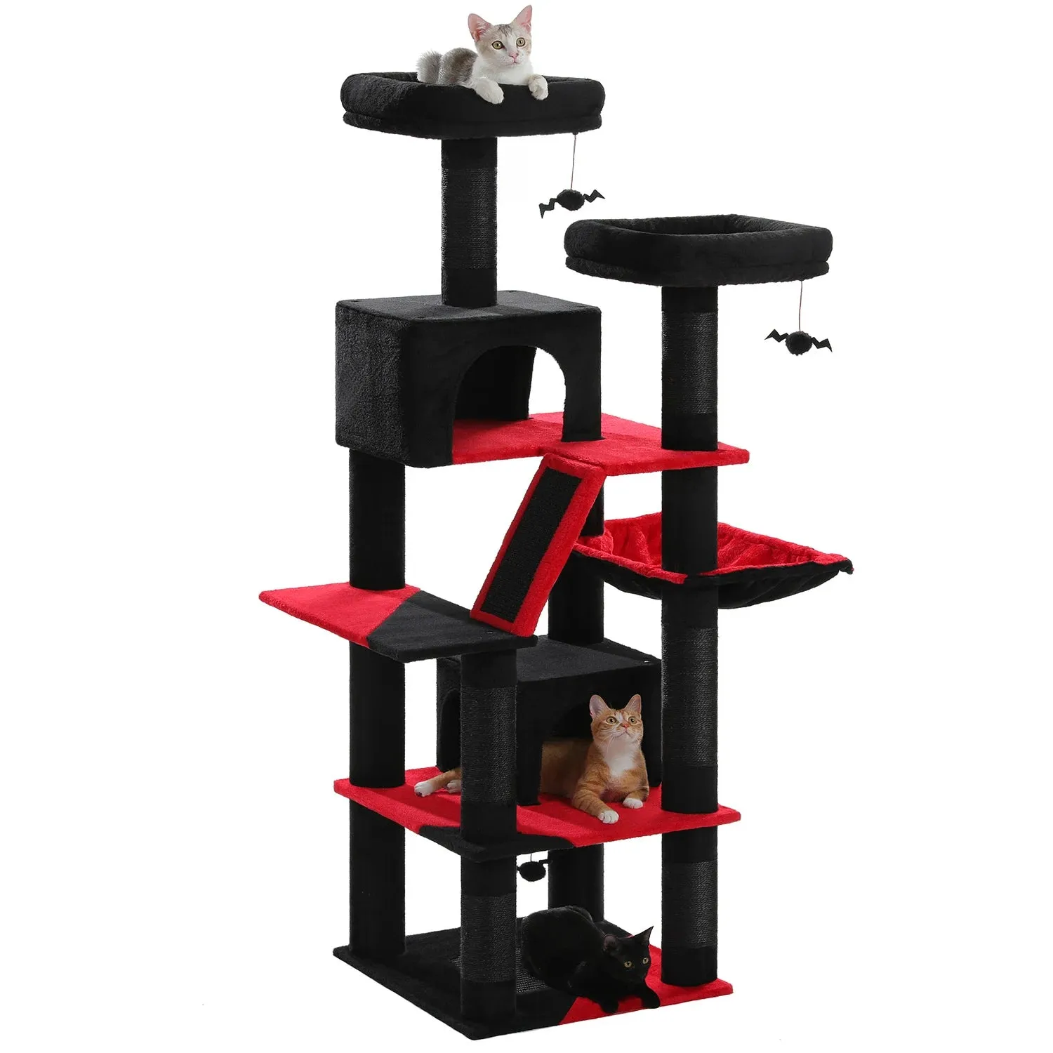 180CM Large Cat Tree Tower for Multi-Cat Households