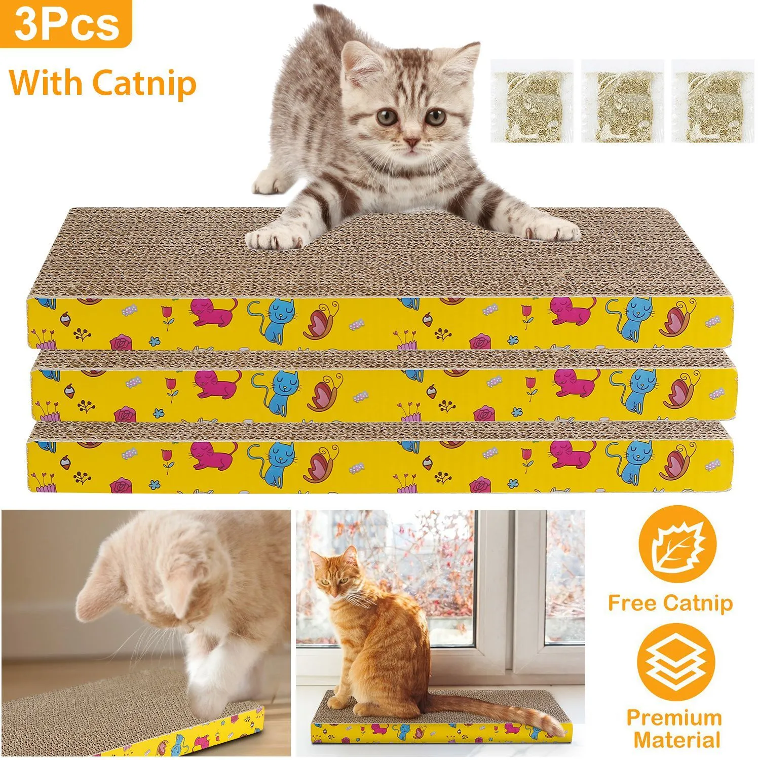 3-Piece: Cat Scratcher Pads