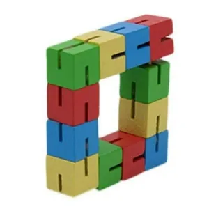 ALT Retail Wooden Twisty Cubes - Multicolor