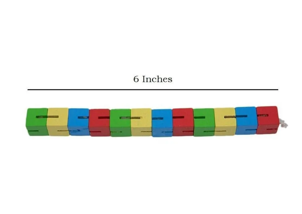 ALT Retail Wooden Twisty Cubes - Multicolor