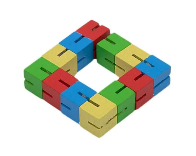 ALT Retail Wooden Twisty Cubes - Multicolor