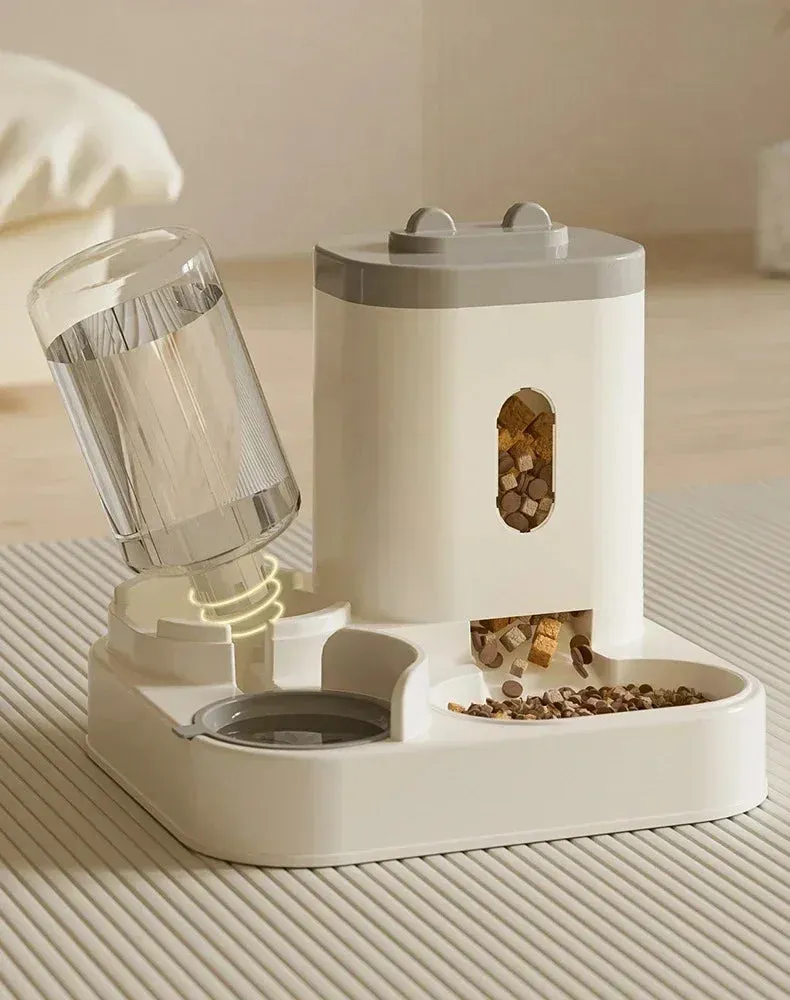 Automatic Pet Feeder with Water Dispenser – 2-in-1 Food and Water Station for Cats and Dogs