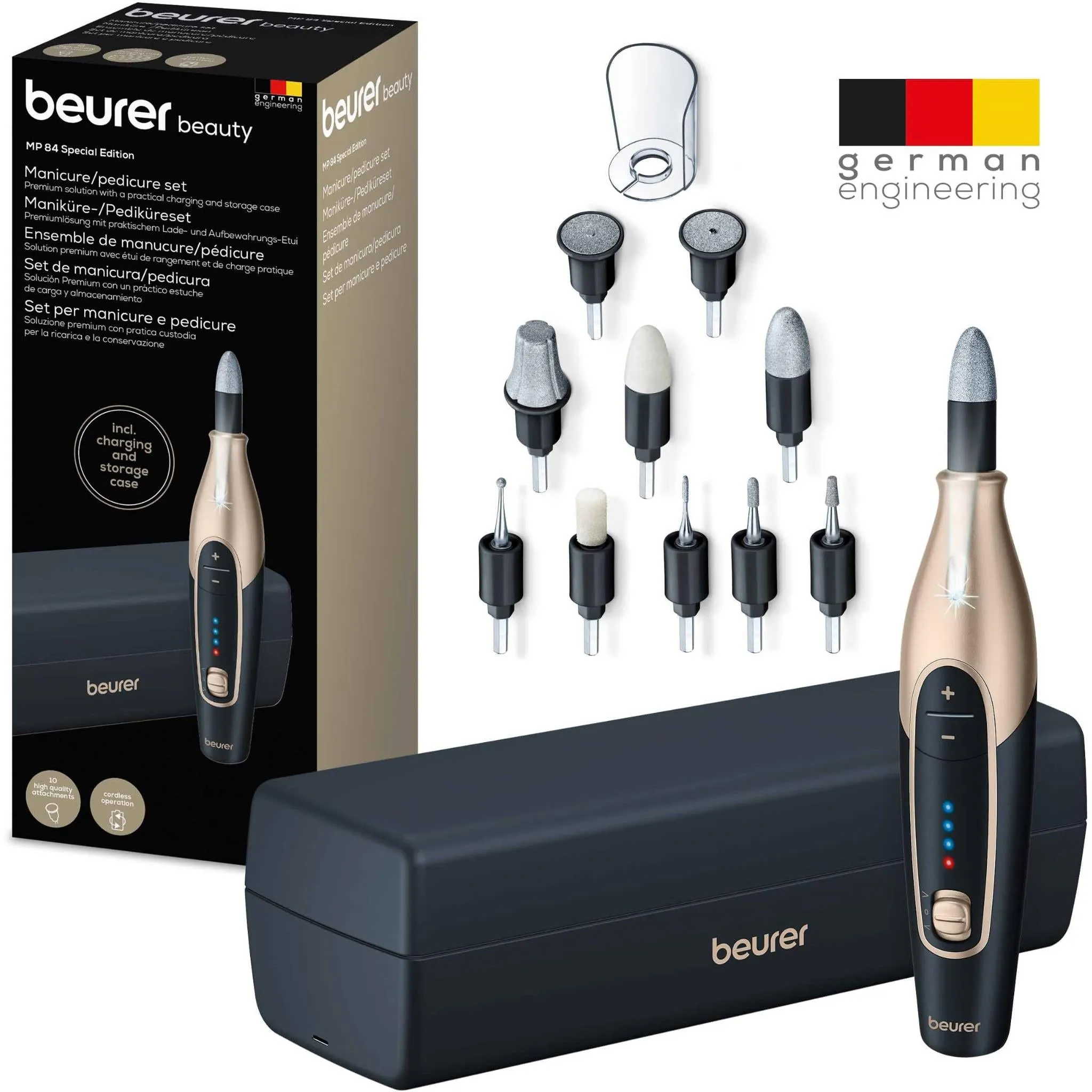 Beurer MP84SE Special Edition Manicure/Pedicure Set with Charging & Storage Case