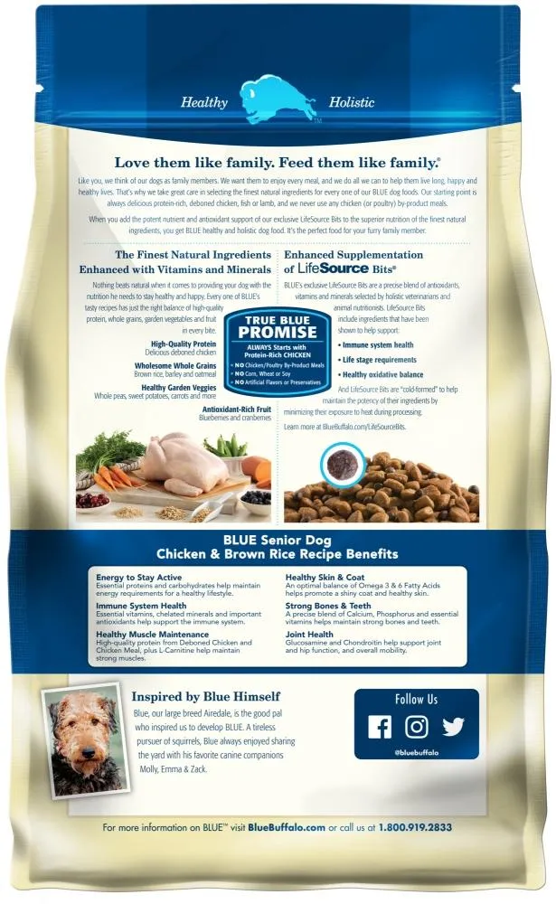 Blue Buffalo Life Protection Chicken & Brown Rice Recipe Senior Dry Dog Food
