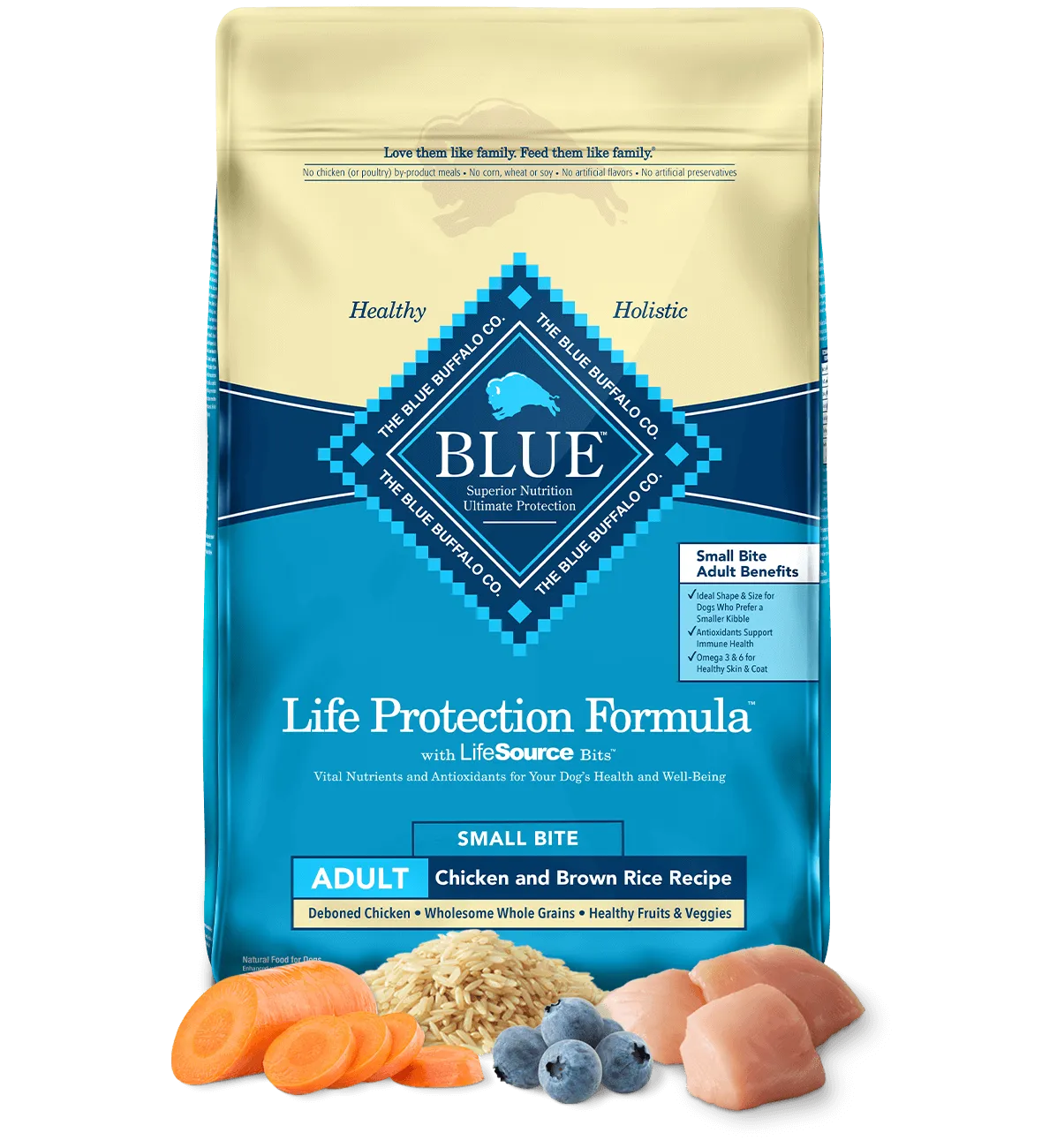 Blue Buffalo Life Protection Small Bites Chicken & Brown Rice Recipe Adult Dry Dog Food