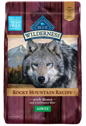 Blue Buffalo Wilderness Rocky Mountain Grain Free Bison High Protein Recipe Adult Dry Dog Food