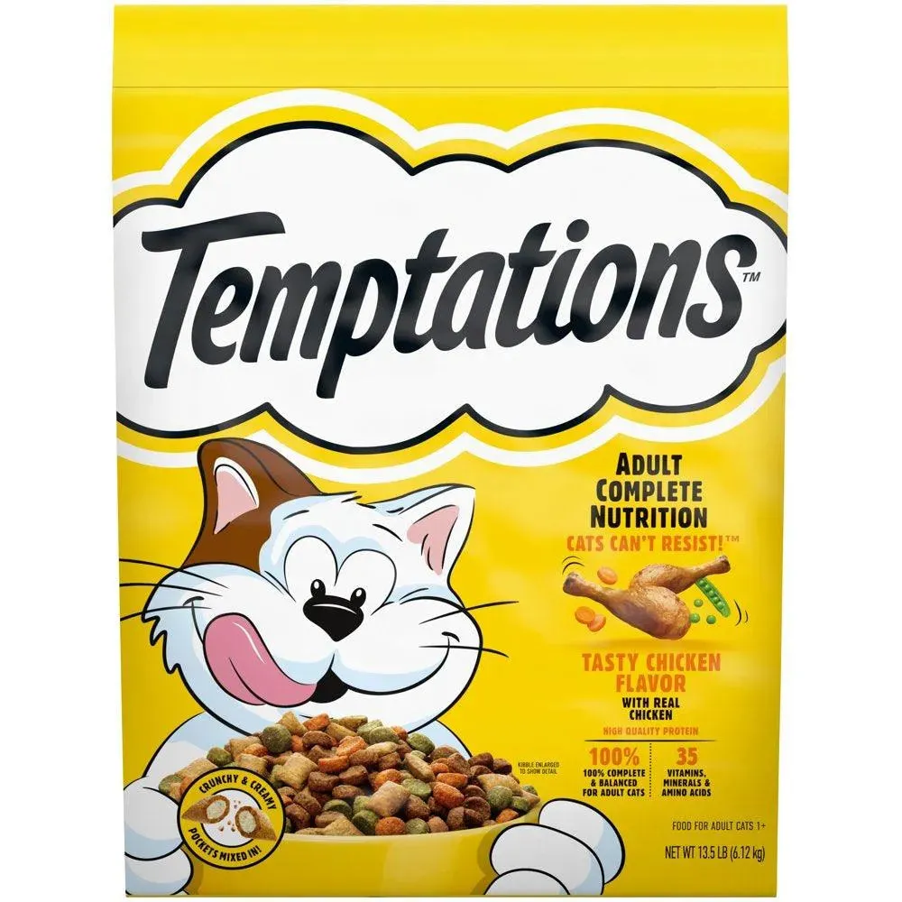 Chicken Flavored Adult Dry Cat Food 13.5lb Bag