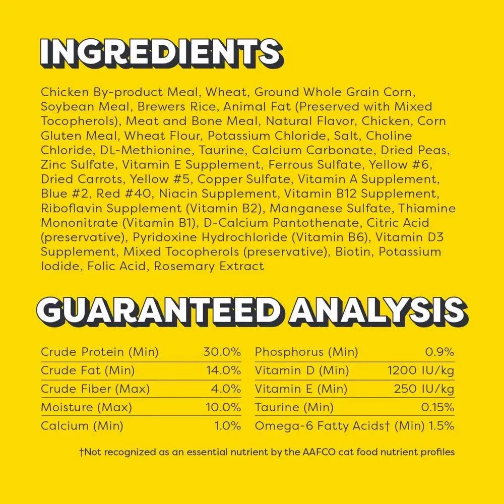 Chicken Flavored Adult Dry Cat Food 13.5lb Bag