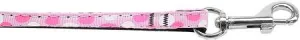 Confetti Dots Nylon Collar Light Pink 3-8 wide 6ft Lsh