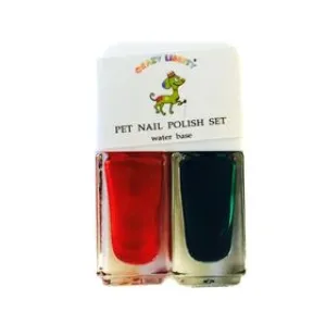 Crazy Liberty Dog Nail Polish Set - Christmas (Red - Green)