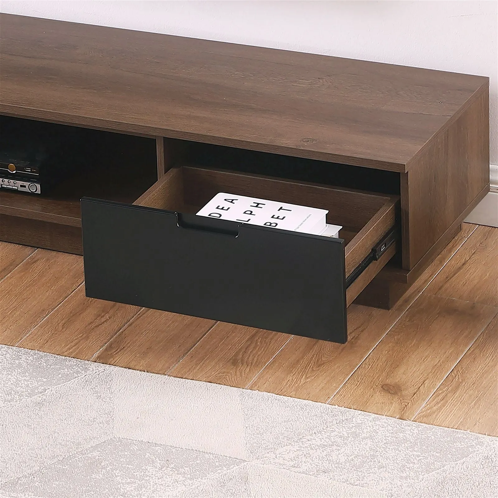 DELUX 200cm, Low Line, TV Unit, Dark Oak by Tauris™