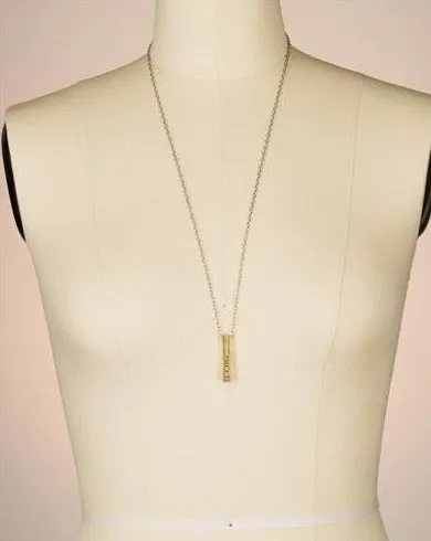 Devotion Custom Stamped Bar Necklace