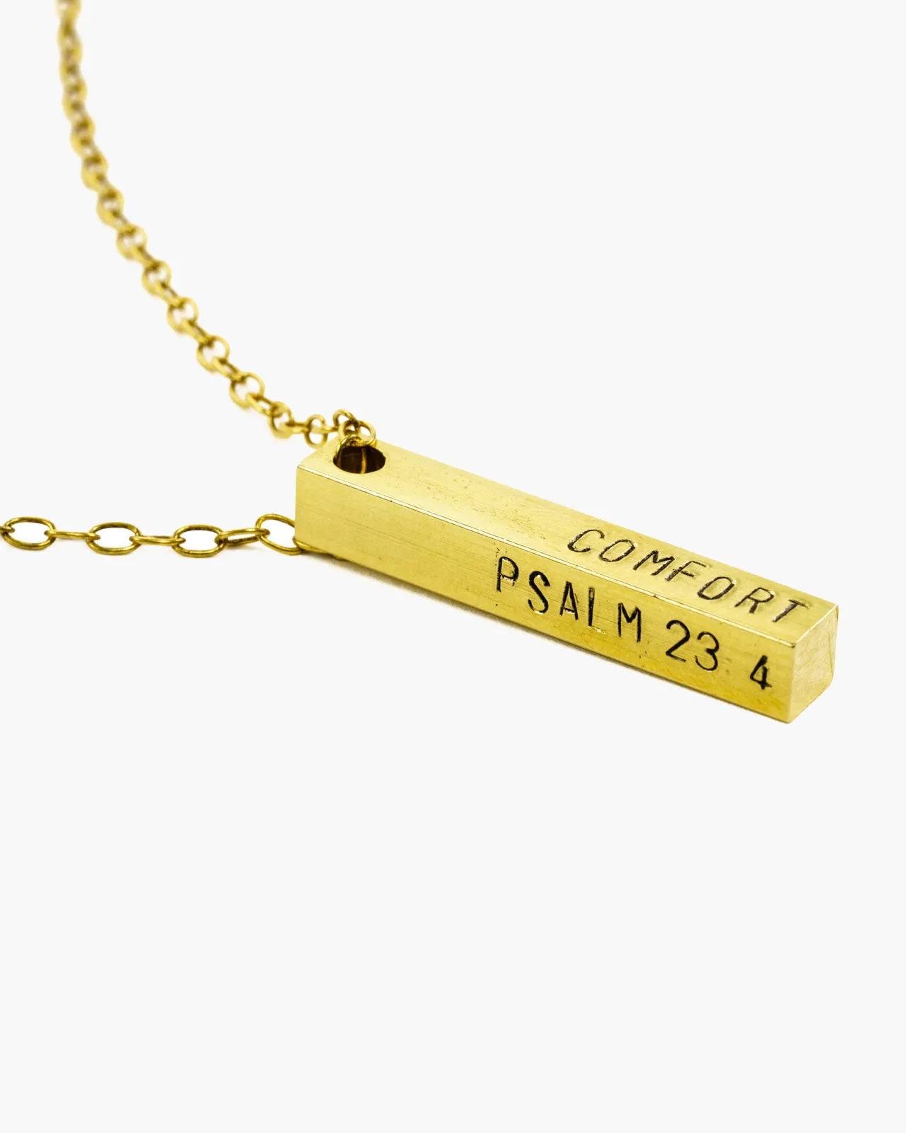 Devotion Custom Stamped Bar Necklace