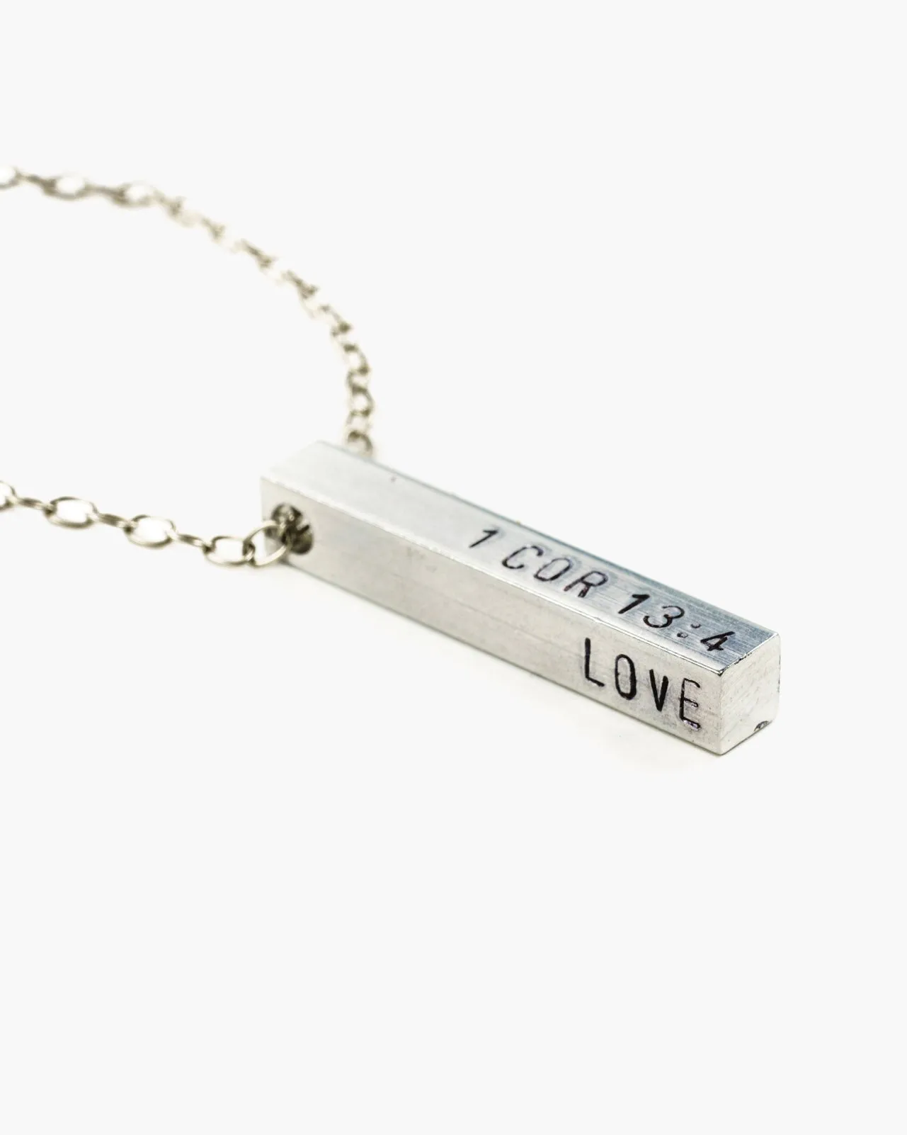 Devotion Custom Stamped Bar Necklace