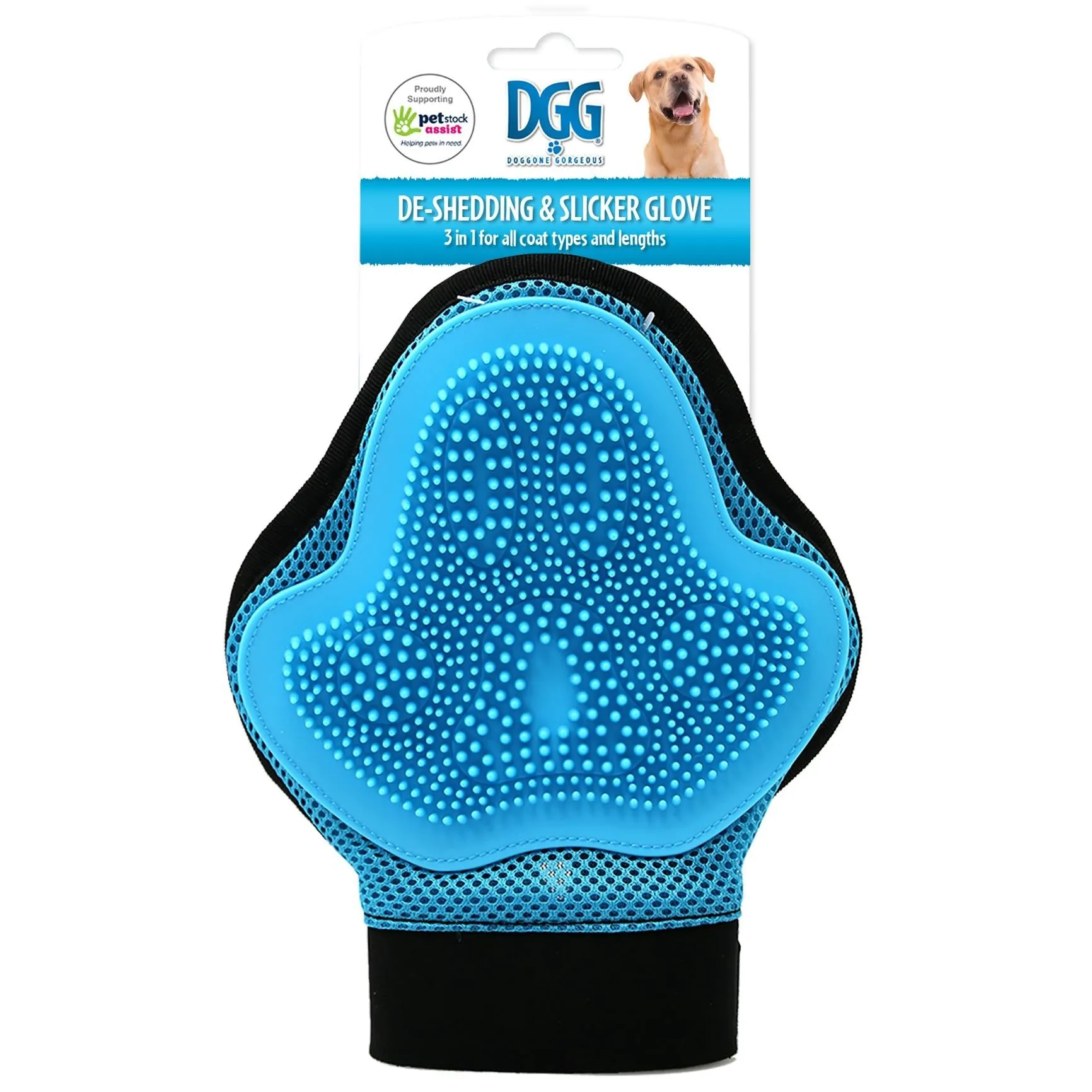 DGG 3-in-1 Deshedding & Slicker Glove