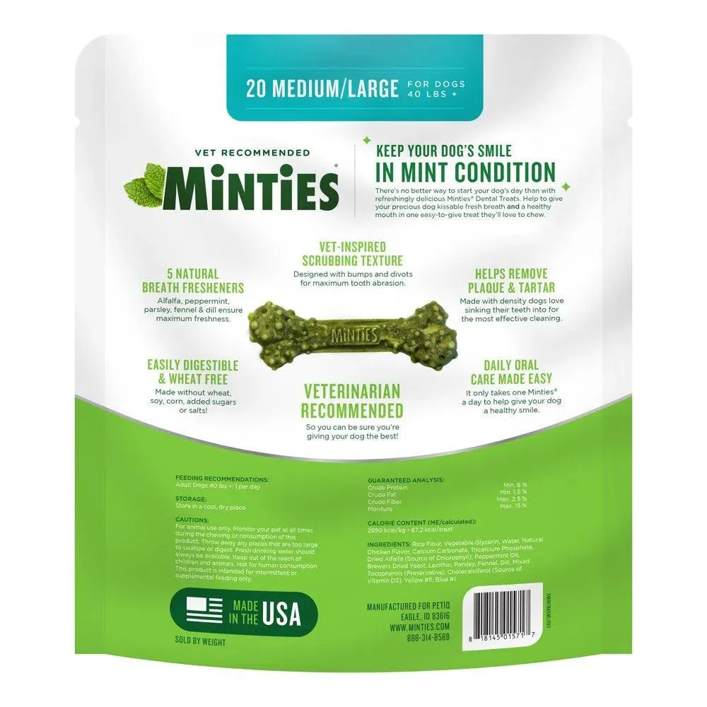 Dog Dental Bone Treats 20 Count