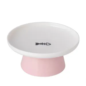 Elevated Ceramic Cat Bowl - Stylish Pet Food and Water Dish