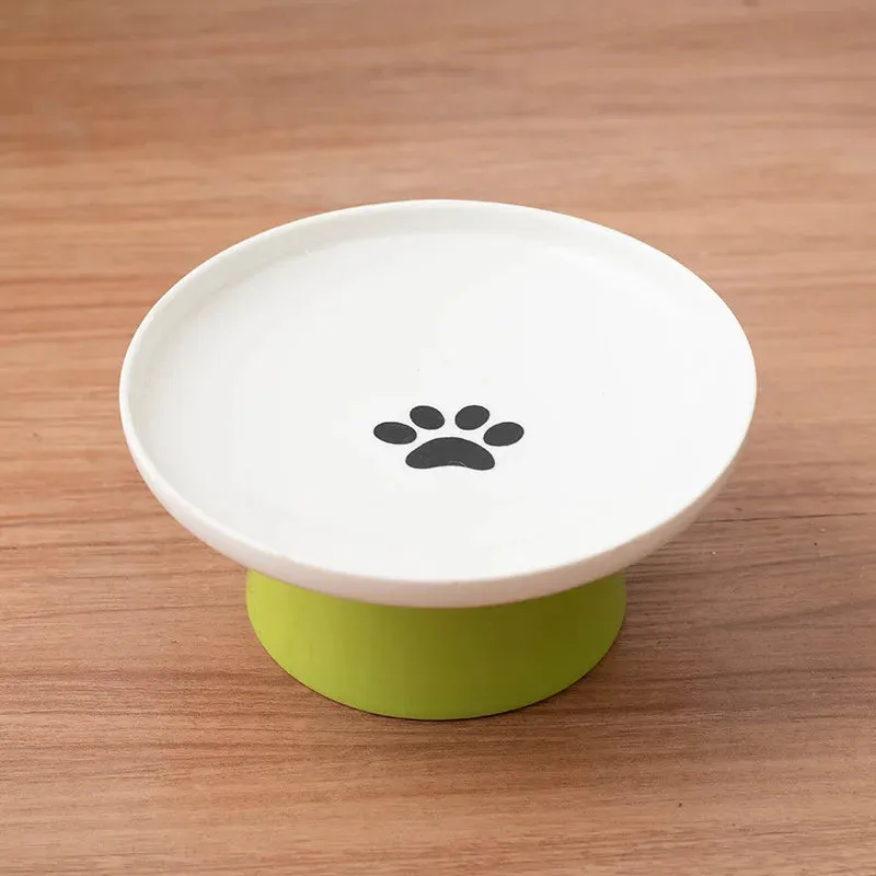 Elevated Ceramic Cat Bowl - Stylish Pet Food and Water Dish