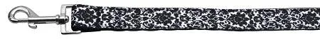 Fancy Black and White Nylon Ribbon Dog Collars 1 wide 6ft Leash