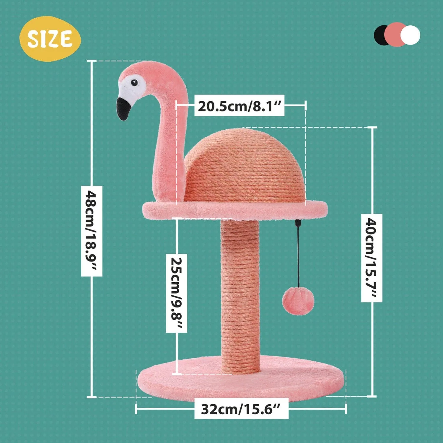 Flamingo Cat Scratching/ Post / Tree / Pole - Pink