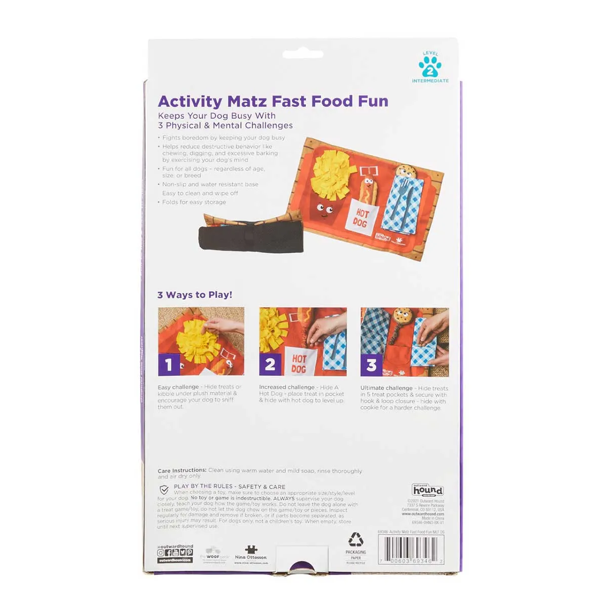 Food Fun Activity Matz Dog Puzzle