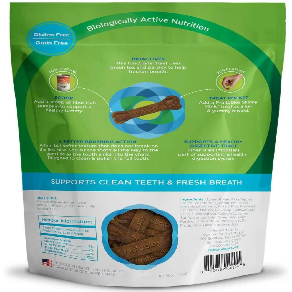 Fruitables BioActive Fresh Mouth Dental Chews For Small Dogs (15 chews)