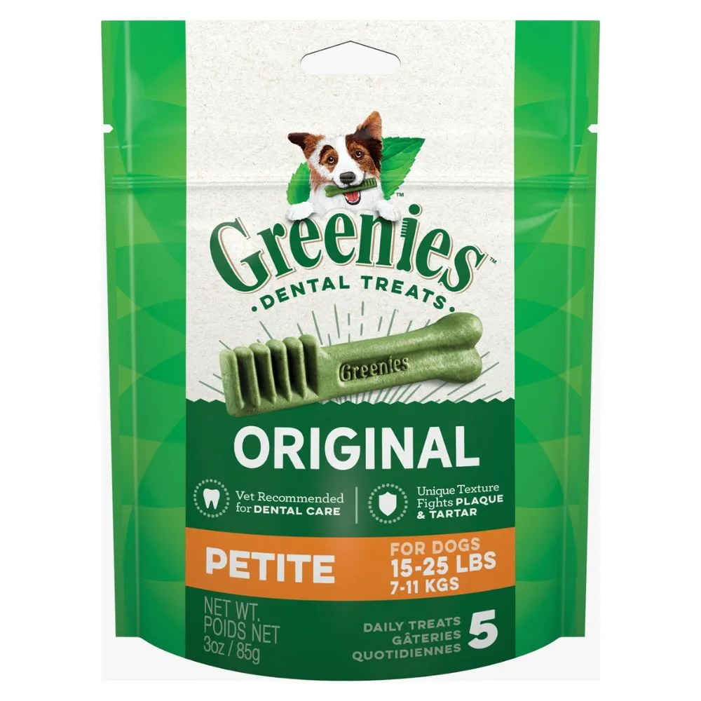 Greenies Dog Dental Chews Petite 3oz - 5pcs