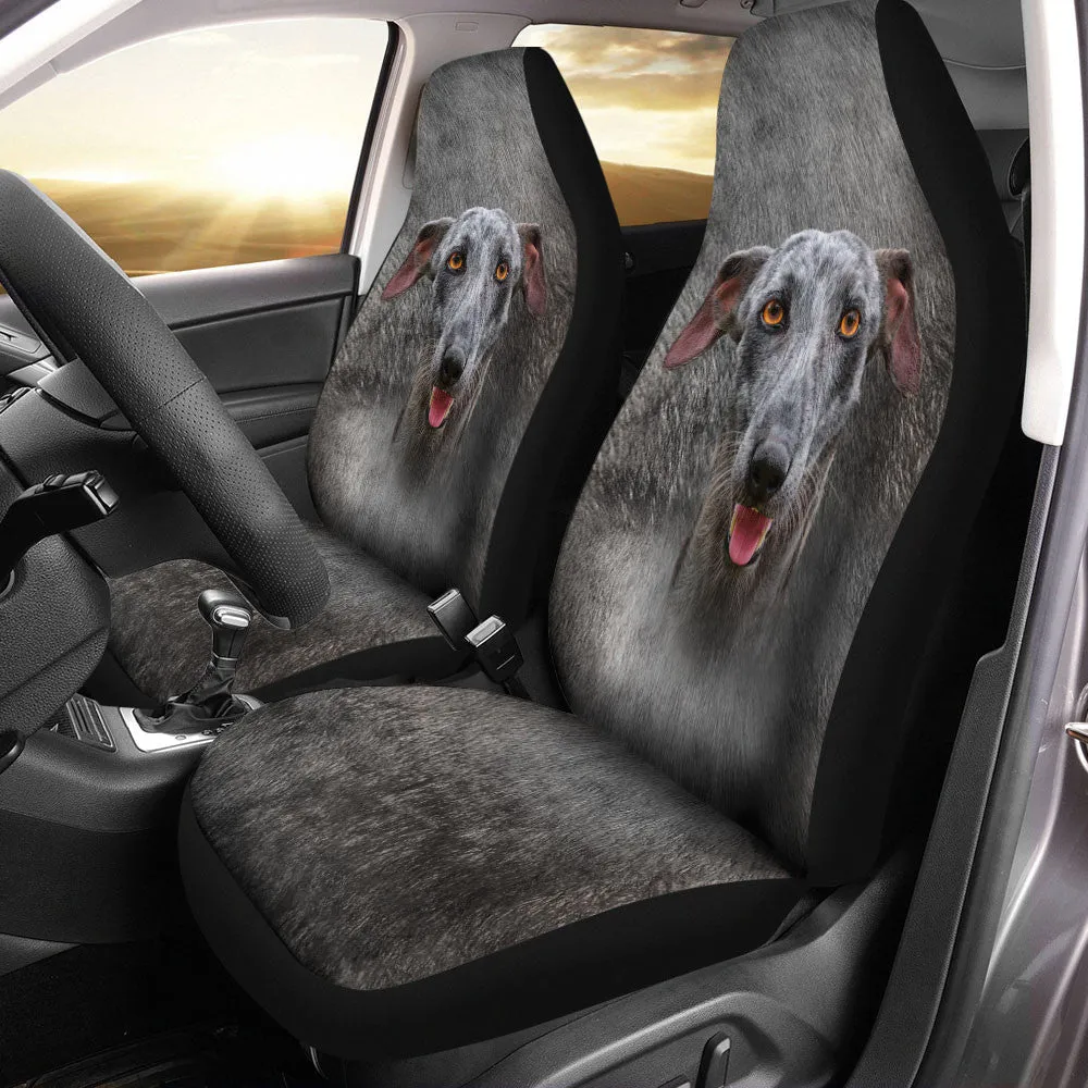 Greyhound Dog Funny Face Car Seat Covers