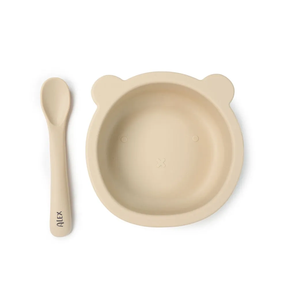JBØRN Silicone Bowl and Spoon | Weaning Set | Personalisable
