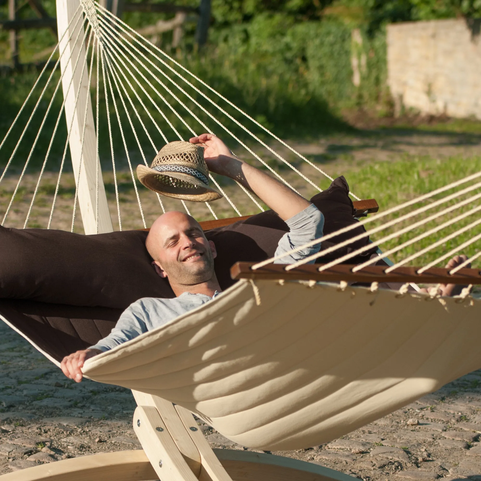 LA SIESTA Alabama Spreader Bar Hammock (Kingsize - W 140 cm)