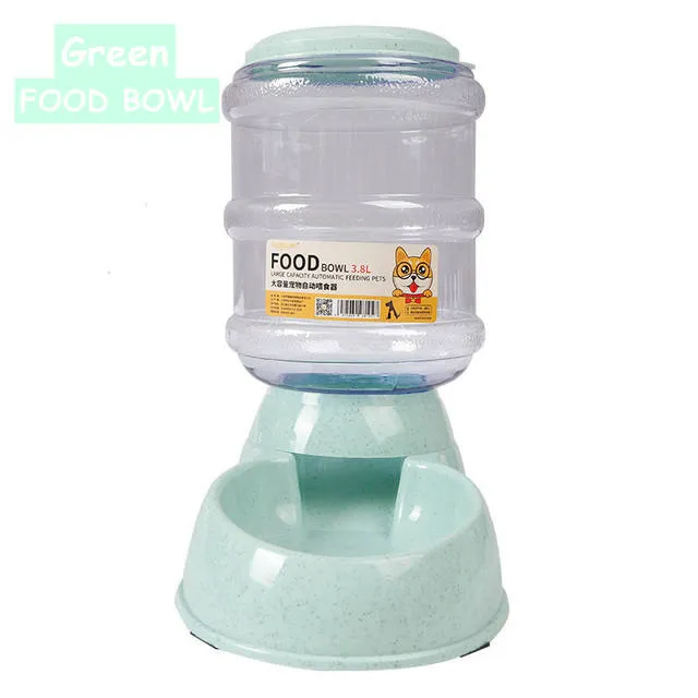Large Capacity 3.8L Pet Feeder, Automatic Water Basin