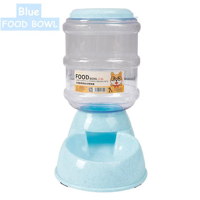 Large Capacity 3.8L Pet Feeder, Automatic Water Basin