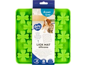 Lick mat flower 20x20x2,2cm green