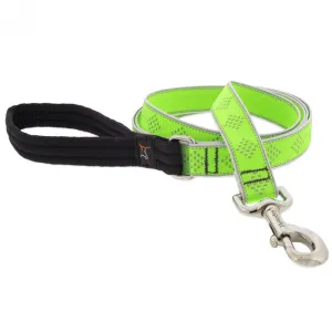 Lupine Dog Leash 1" Width X 6' Length High Lights Green Diamond
