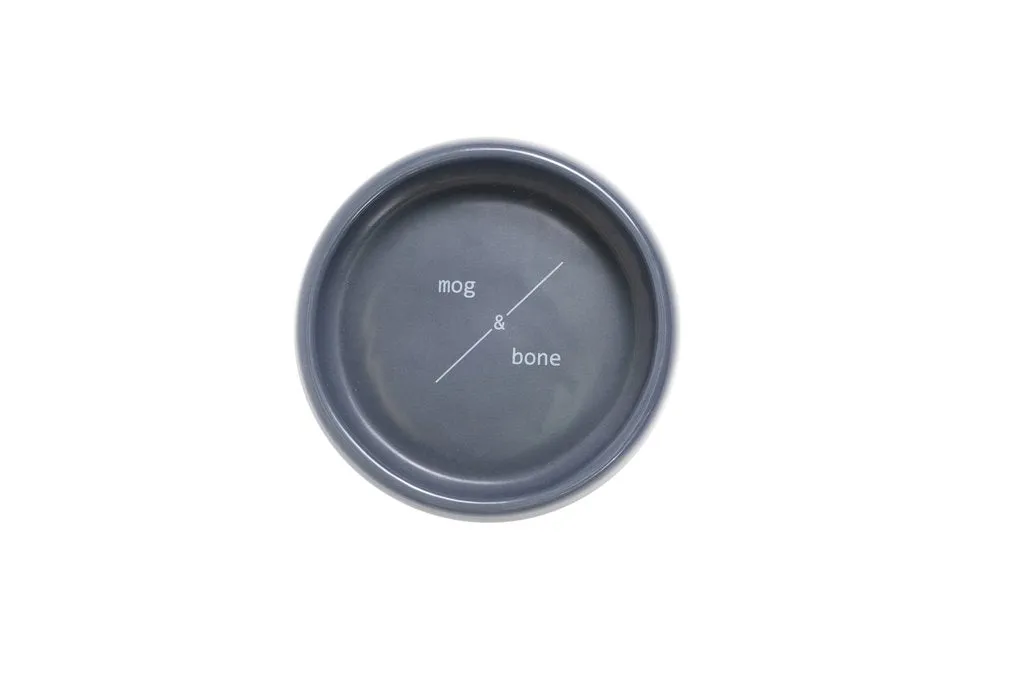 Mog and Bone Ceramic Cat Bowl - Grey, Black or Navy