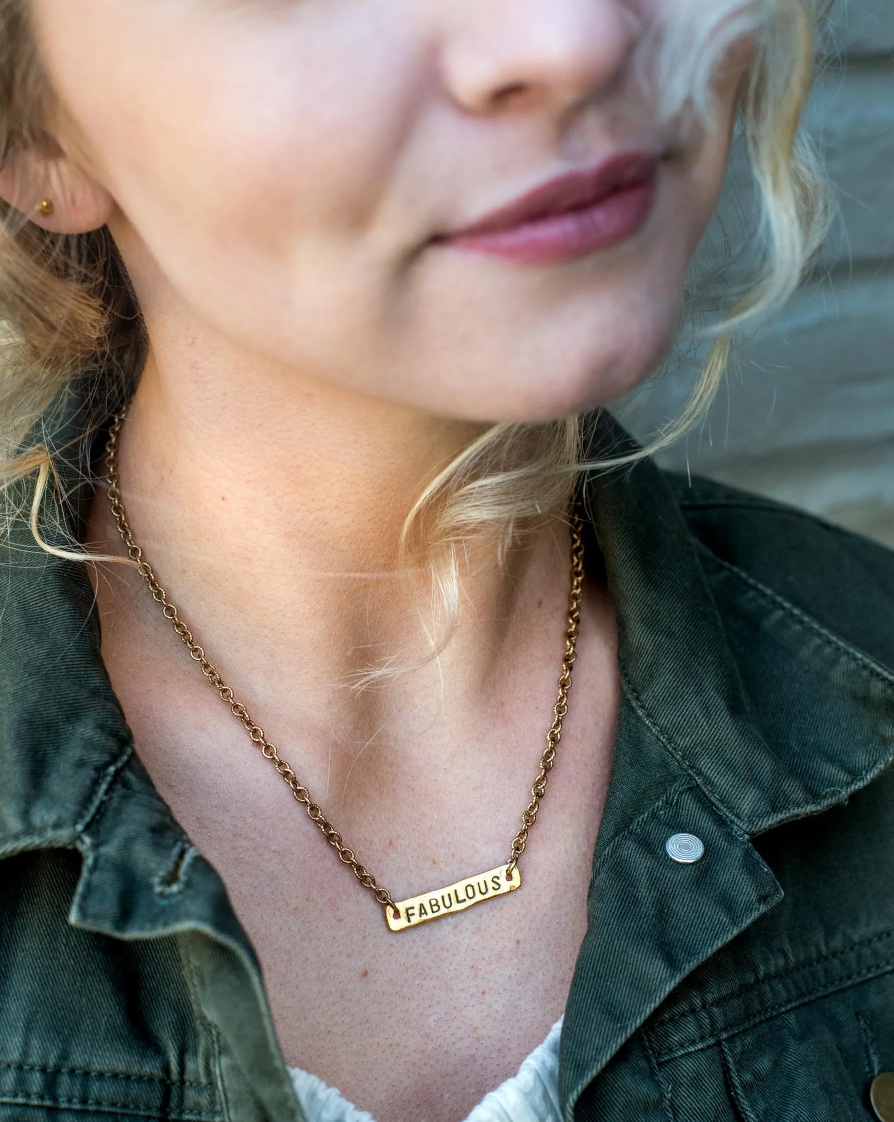 Novel Custom Stamped Necklace