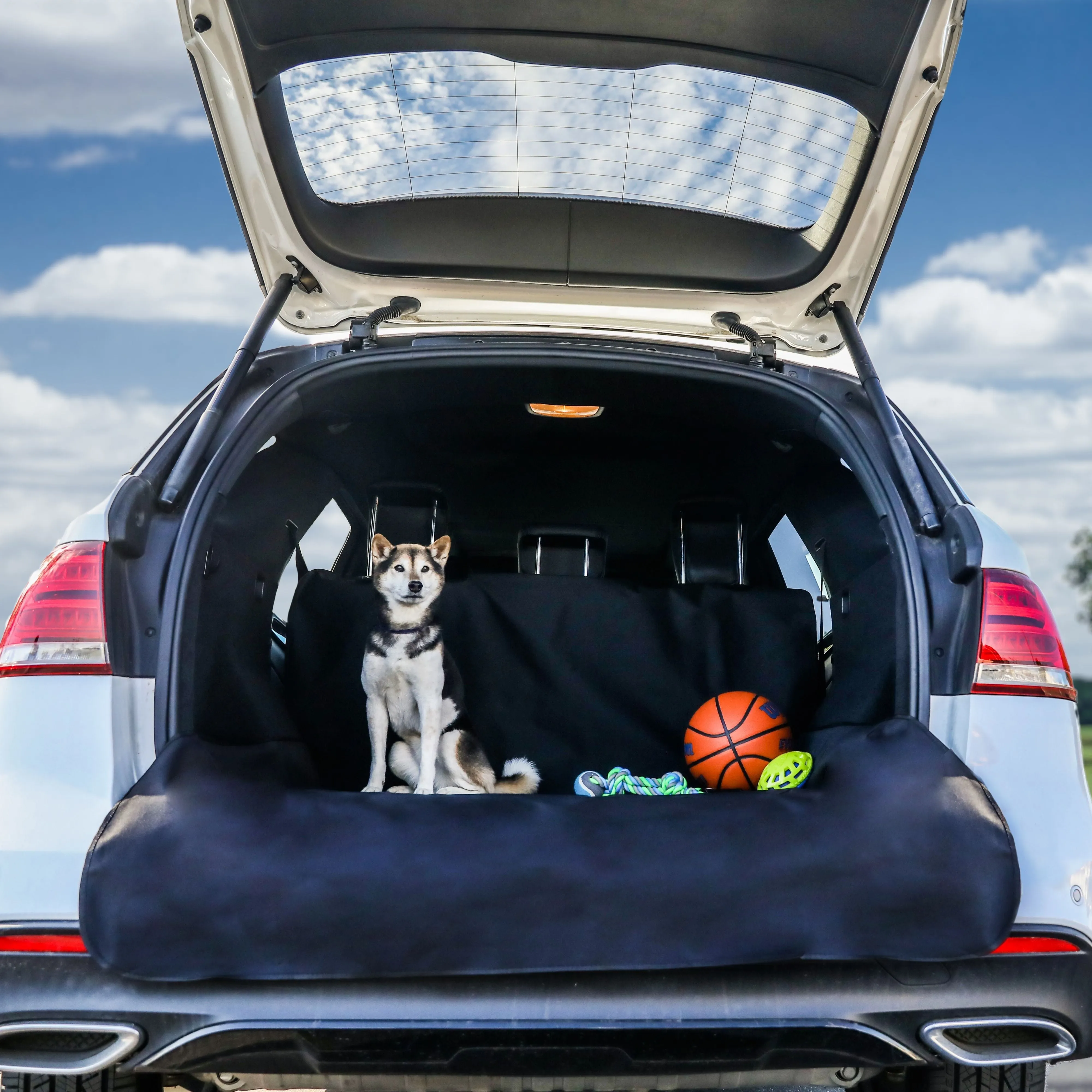 Original Pet Cargo Cover & Liner For Dogs - 80 x 52 Black, Water Resistant, Machine Washable & Nonslip Backing With Bumper Flap Protection- For Cars, Trucks & SUV