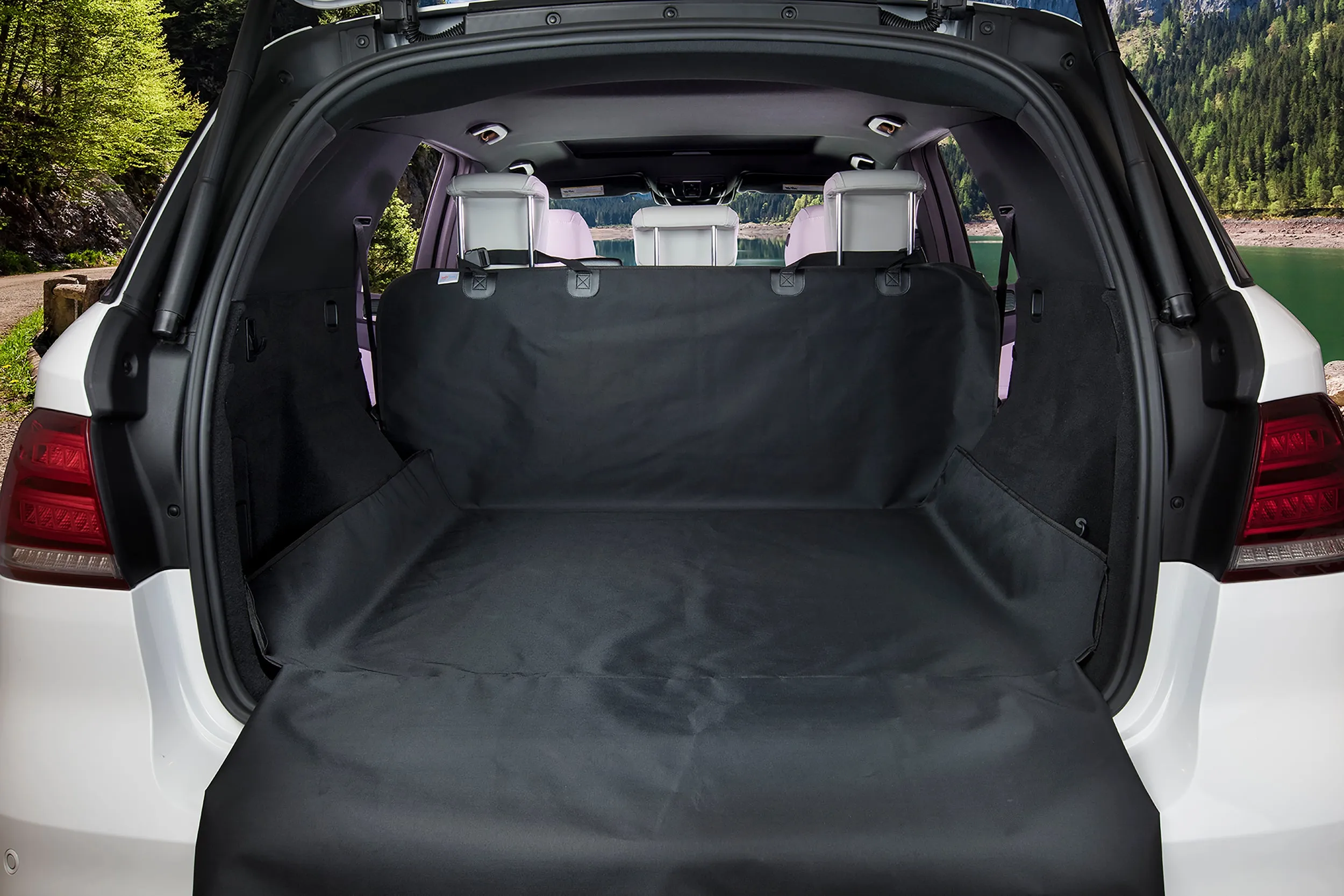 Original Pet Cargo Cover & Liner For Dogs - 80 x 52 Black, Water Resistant, Machine Washable & Nonslip Backing With Bumper Flap Protection- For Cars, Trucks & SUV