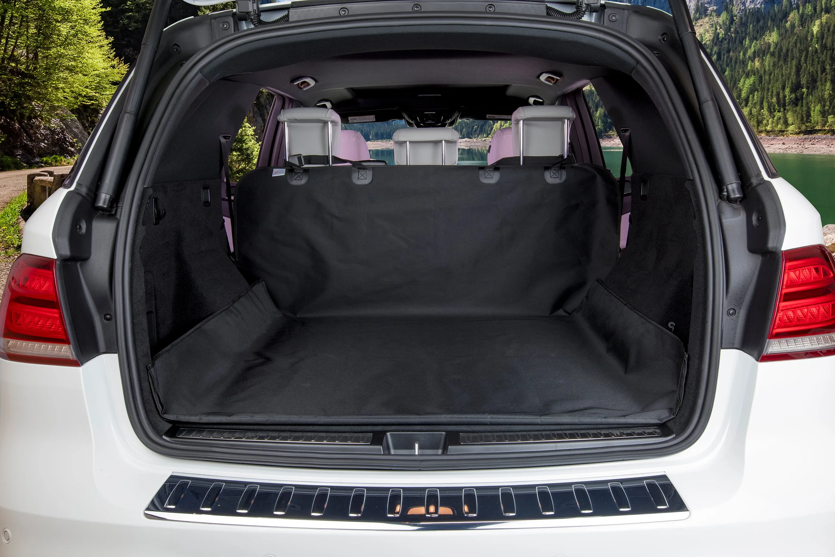 Original Pet Cargo Cover & Liner For Dogs - 80 x 52 Black, Water Resistant, Machine Washable & Nonslip Backing With Bumper Flap Protection- For Cars, Trucks & SUV