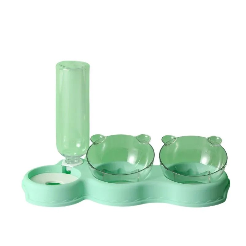 Pet Supplies Cat Dog Triple Bowl