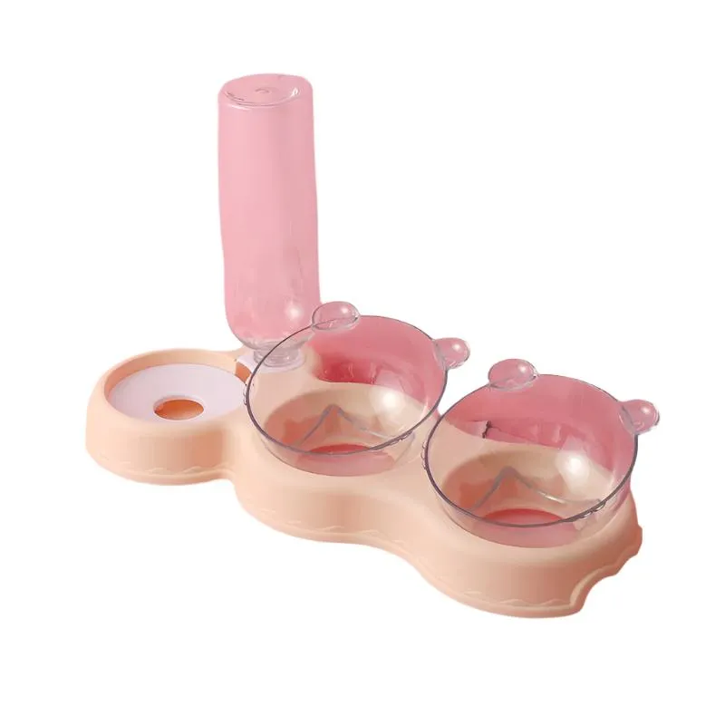 Pet Supplies Cat Dog Triple Bowl