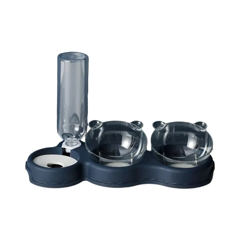 Pet Supplies Cat Dog Triple Bowl