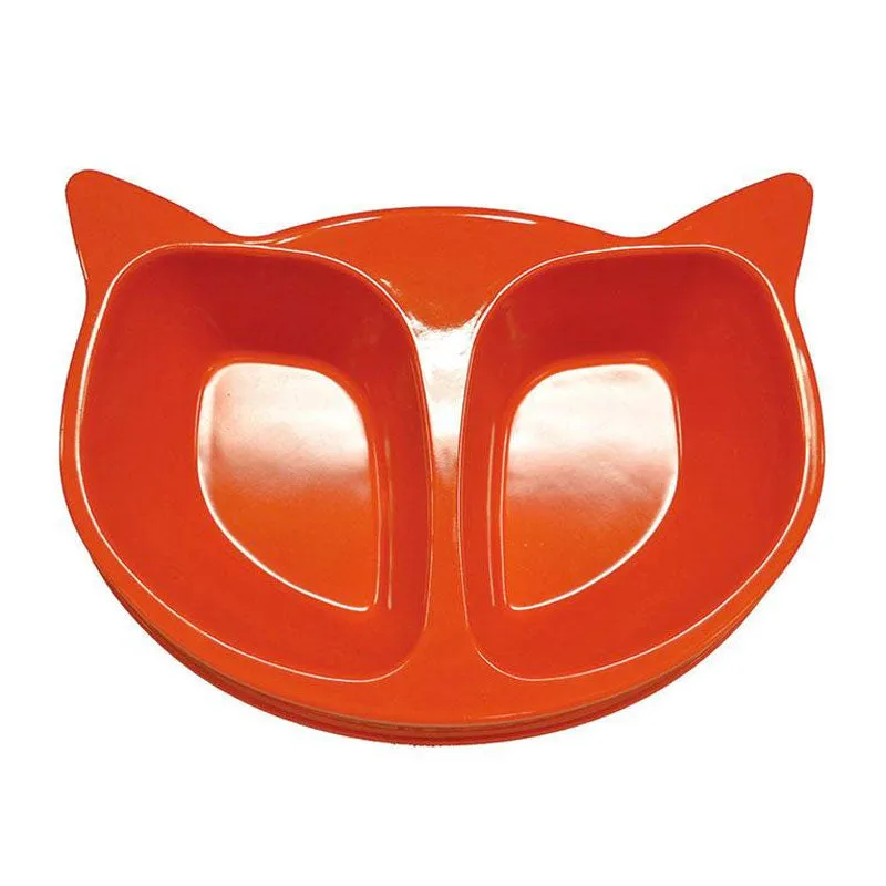 Scream Cat Face Double  Bowl