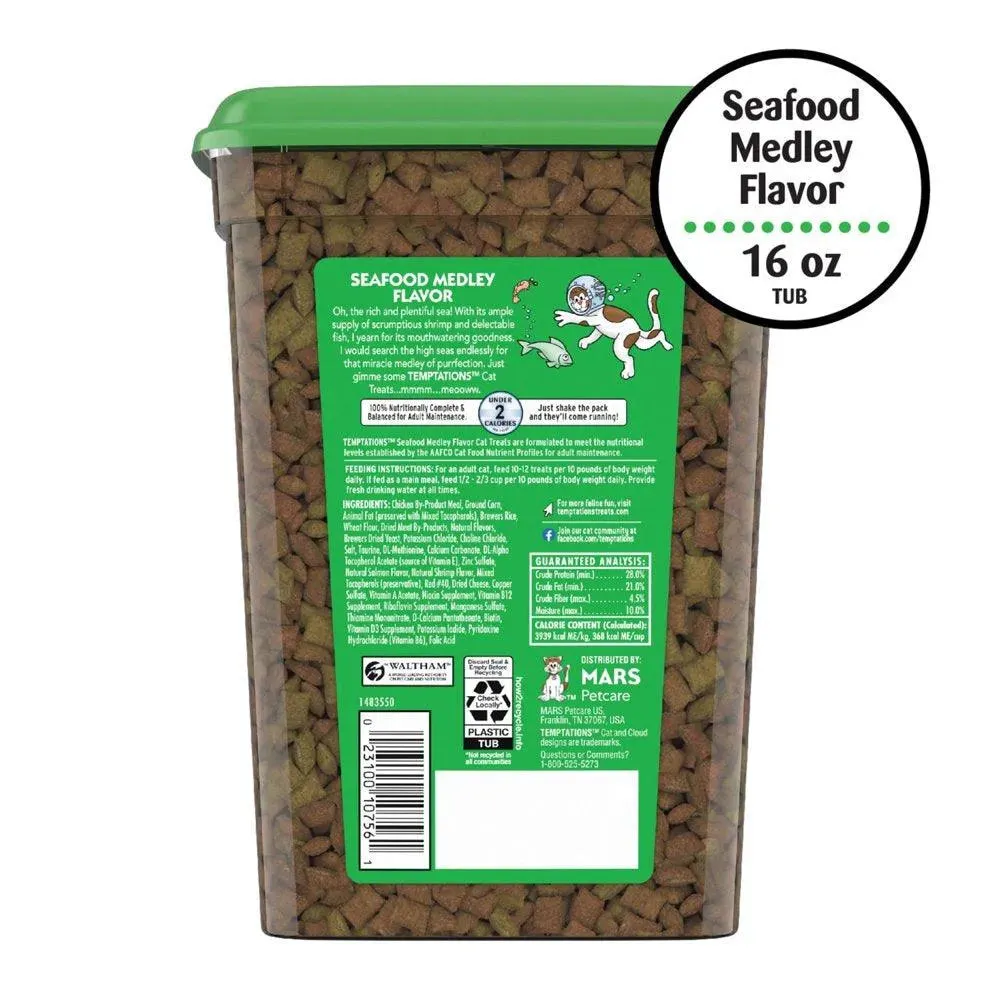 Seafood Medley Flavor Cat Treats 16 Oz