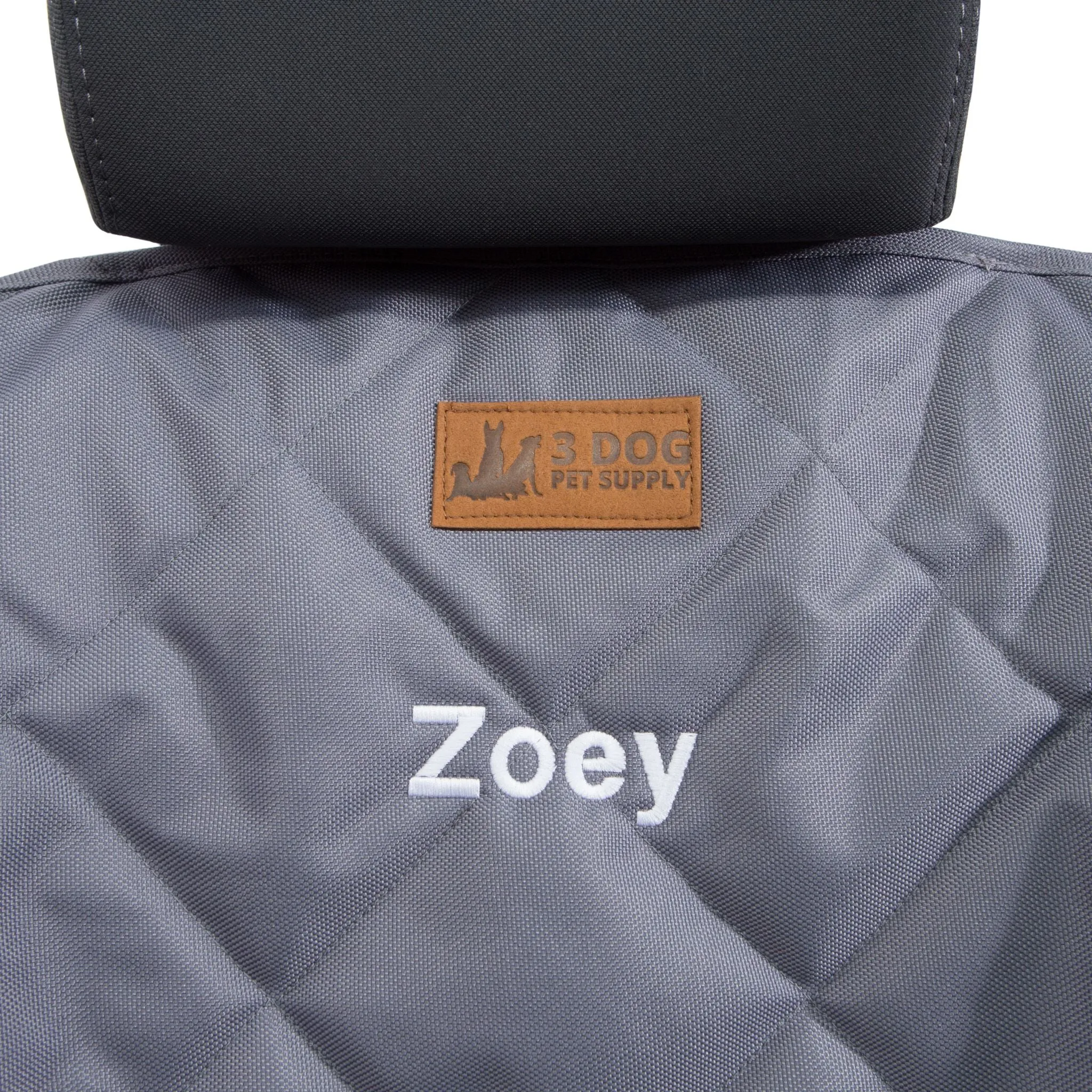 Single Seat Protector with Headrest- Gray