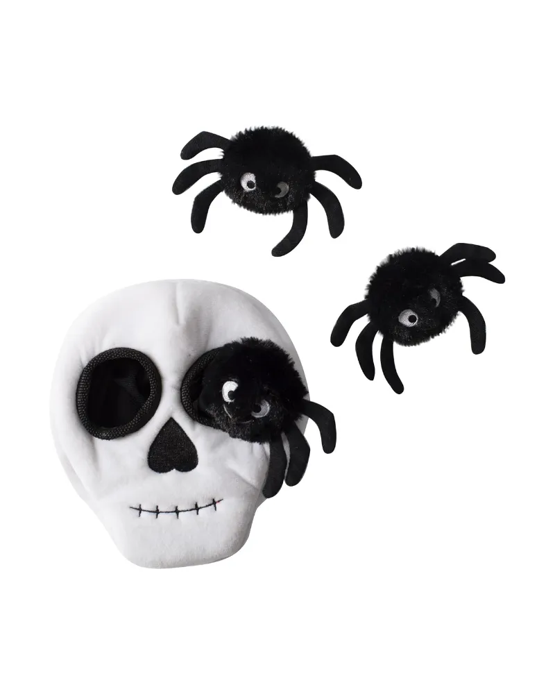 Skull   Spiders Hide-and-Seek Plush Dog Toy