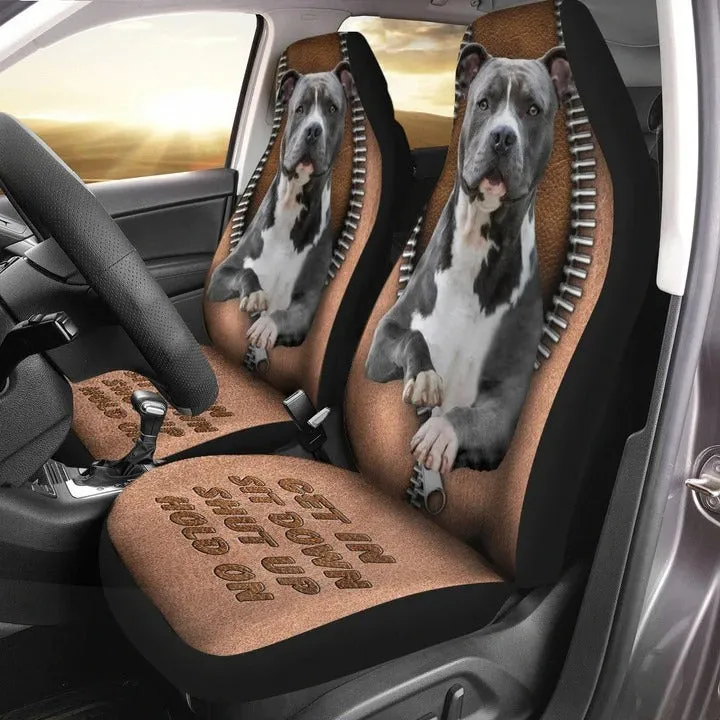 Staffordshire Sit Down Hold on Funny Car Seat Covers Universal Fit