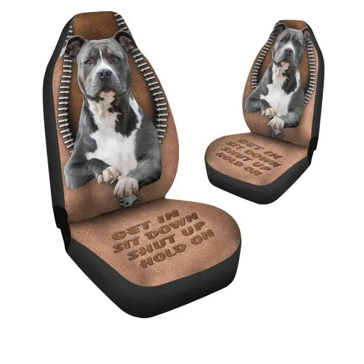 Staffordshire Sit Down Hold on Funny Car Seat Covers Universal Fit