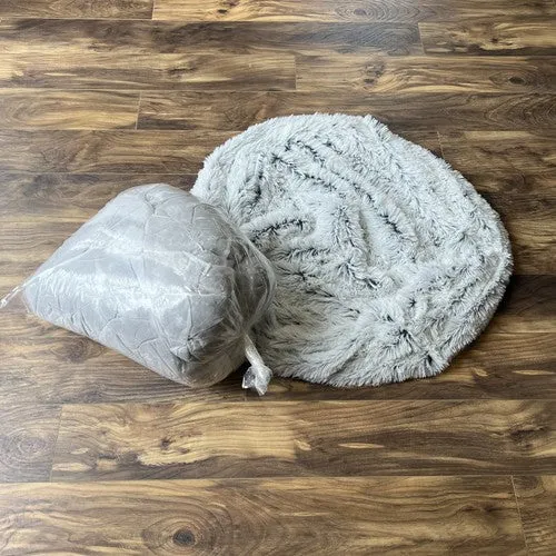 Tall Tails Cuddle Dog Bed Frosted Grey Large